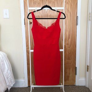 Express Lace Corset Detail Sheath Dress